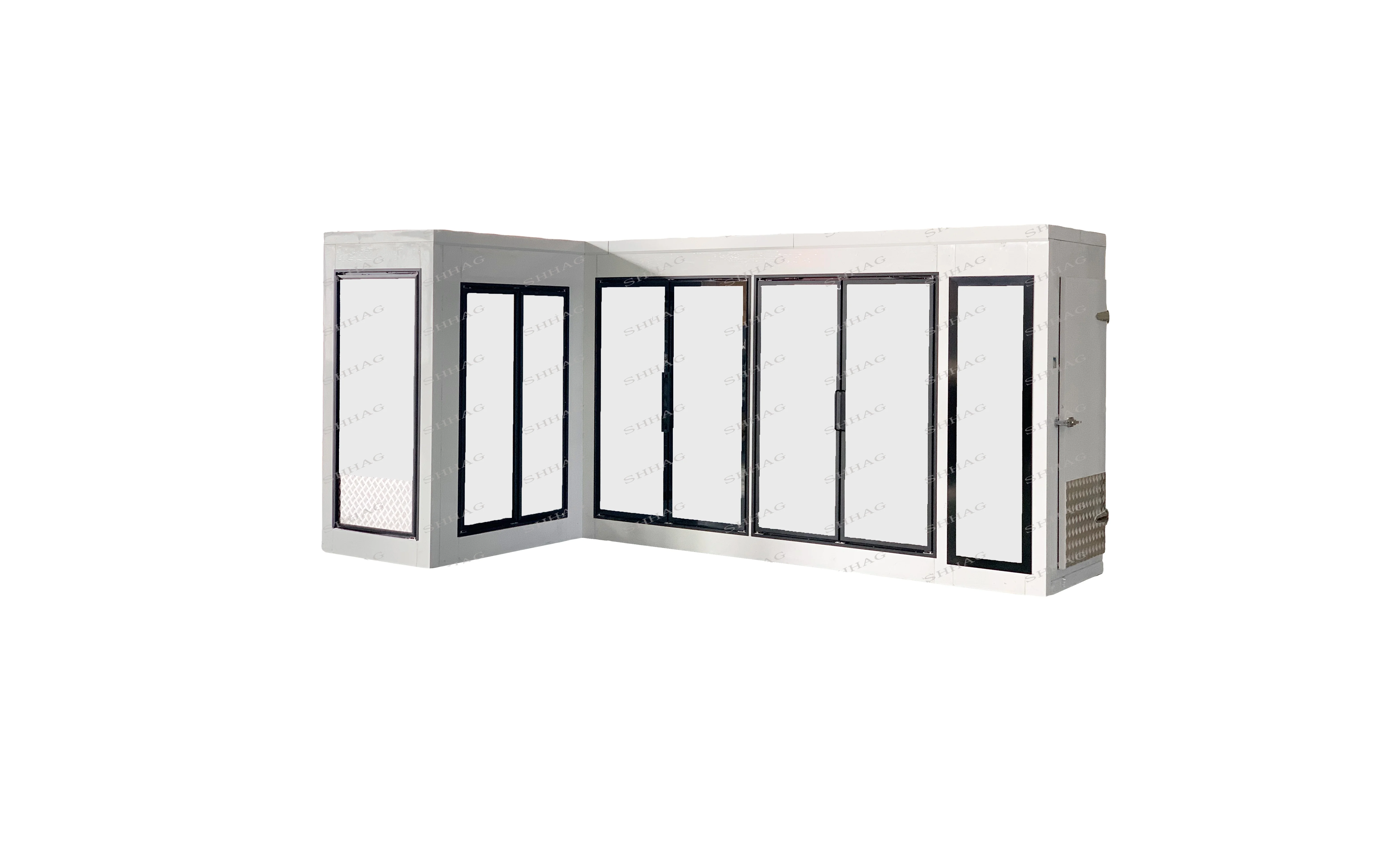Walk in cooler with display glass doors cold room