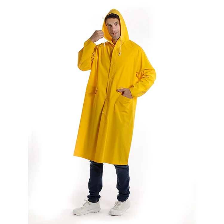 Most Popular PVC Polyester Fabric Waterproof Rainy Day Rain coat for Men Rainsuit
