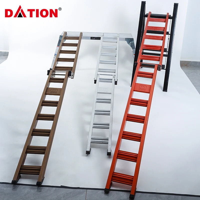 2024 Best-Selling Metal Ladder Aluminium Folding Ramp Ladder Quickly Deliver Online Technical Support Leisure Facilities