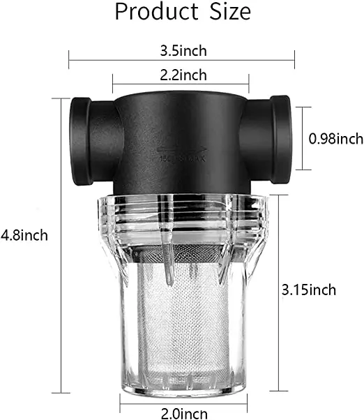 Sediment filter attached to raw water filter