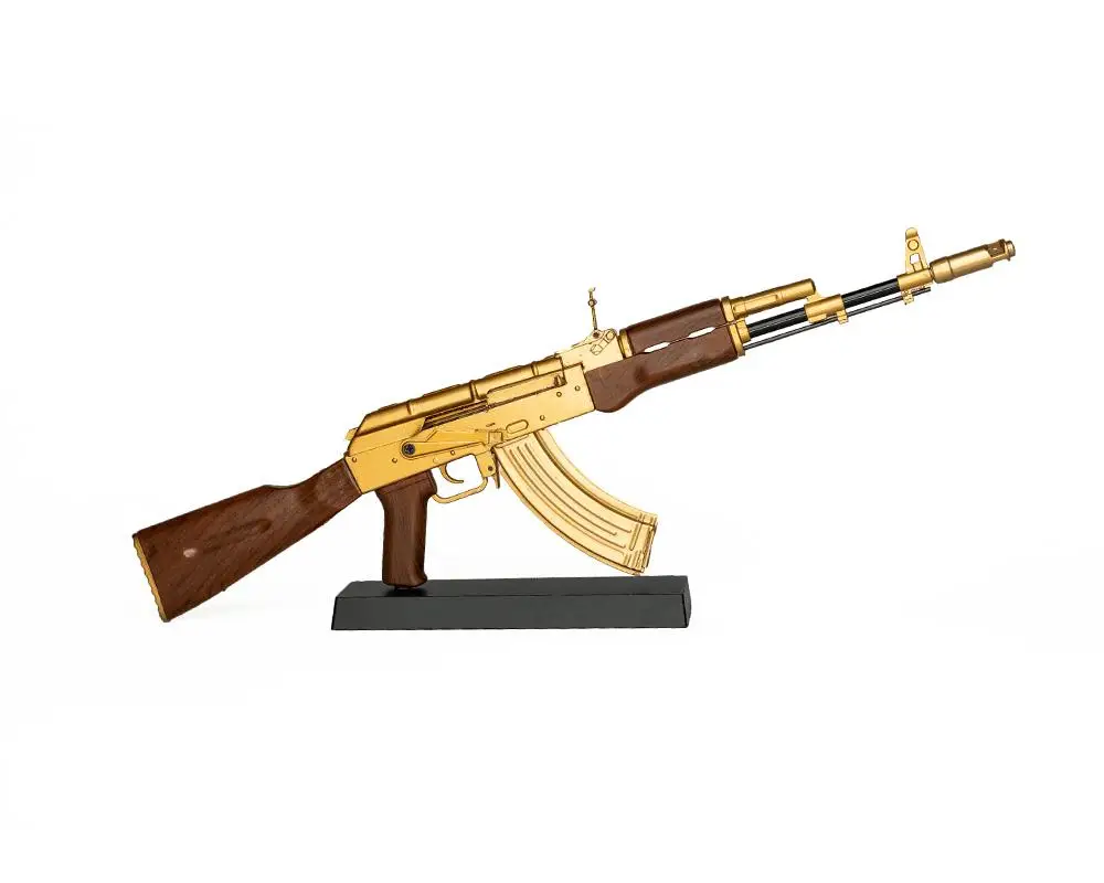 Removable DIY Gold AK47 Assemble Rifle Metal Diecast Alloy Model Gun Toys
