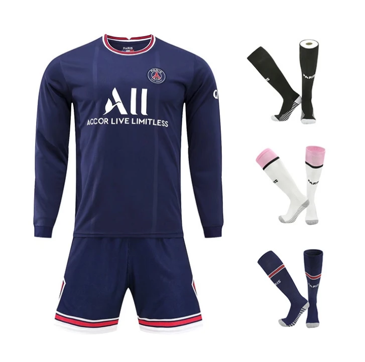 21/22 Polyester supplier Football jersey Soccer Uniform Club Football Uniform for  adult/child