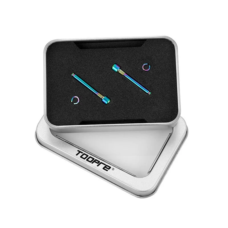 Bicycle Hydraulic Disc Brake Calipers Bolts M4 Titanium Alloy Fixing Pin Inserts Caliper Screws Retainer Pin Circlip