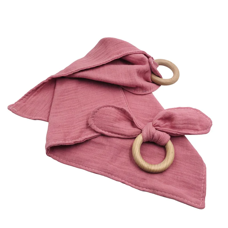 100% Cotton Hot Pink Double Gauze Baby Shower Gender Neutral Montessori Gift for Newborns