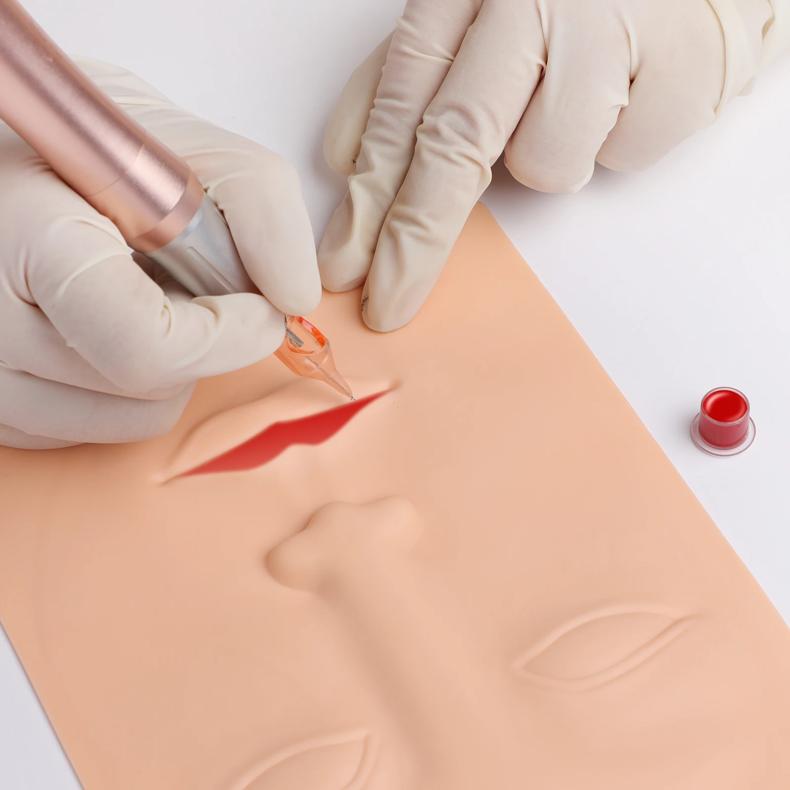 New 3D Tattoo Practice Skin Specialized Factory Price Practice Skin Permanent Makeup Face Silica Gel Tattoo Practice Skin