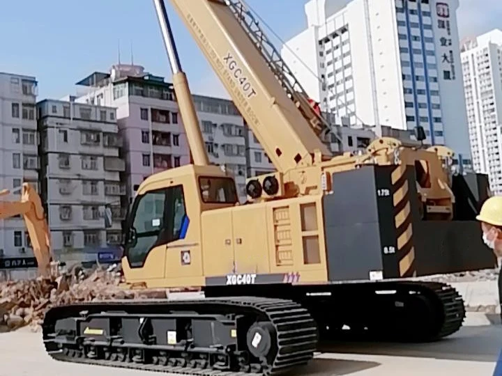 Lifting 55ton XGC55 Crawler Crane With Fully Extended Boom in Argentina