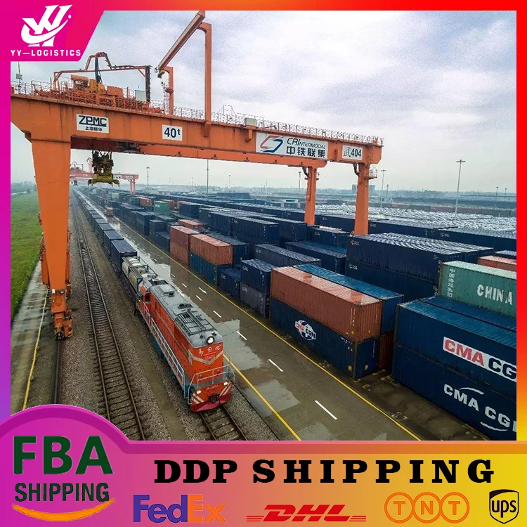 DDP servicio ferroviario transitario transporte terrestre de contenedores tren de China a espana
