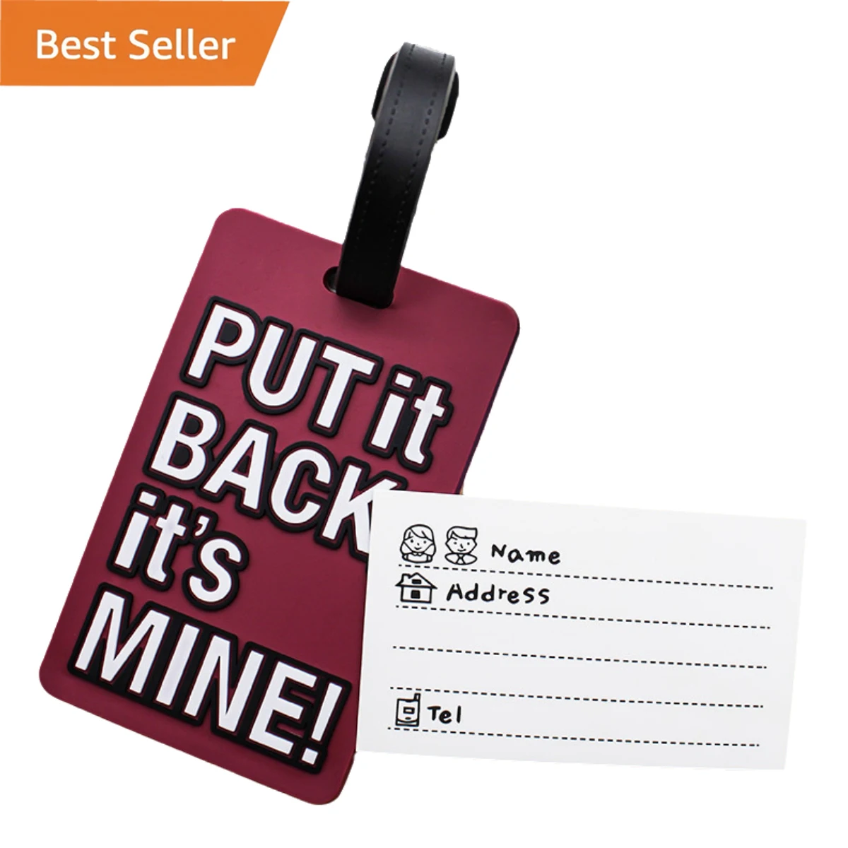 Wholesale  English Letters PVC Soft Rubber Luggage Tag Fashion Silicone Hang Tag Travel Luggage Hanging Luggage Tag