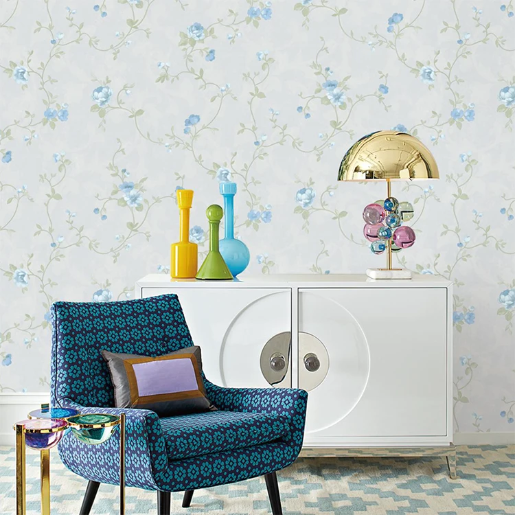 Home Interior Wall 3D PVC embossed flower Wallpaper for home walls