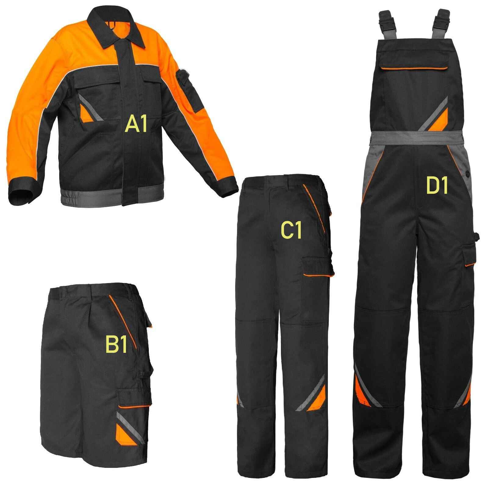 Bib and Brace Dungaree Overalls Work Trousers Bib Pants Jacket