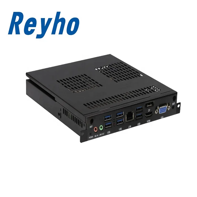 2020 Intel I5 8400 OPS Mini Fanless PC With HD & VGA & DP & Type-C Port Industrial Box Computer