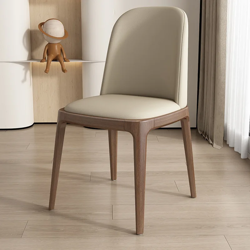 Hot Sale Nordic Leather Modern Luxury Design Furniture Dining Room Chairs Solid Wood Chairs hu-2-008
