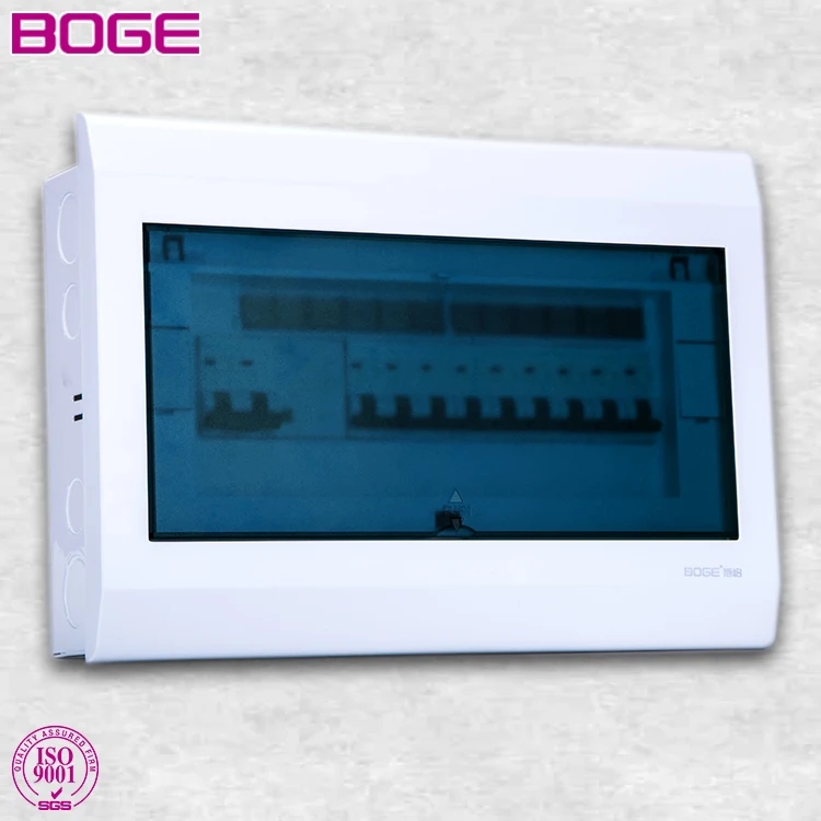 Custom 12 pole switchboard 13 way indoor plastic electrical power distribution panel board electrical MCB distribution box