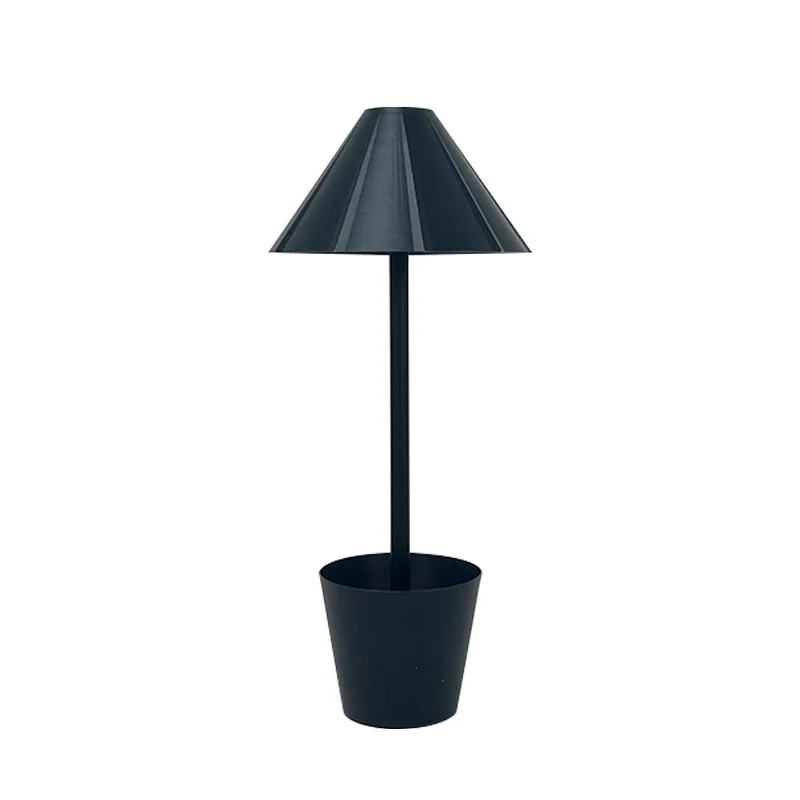 Metal Touch LED Wireless Small Round Cap Rechargeable Dimmable Table Lamp for Hotel Restaurant KTV Bar