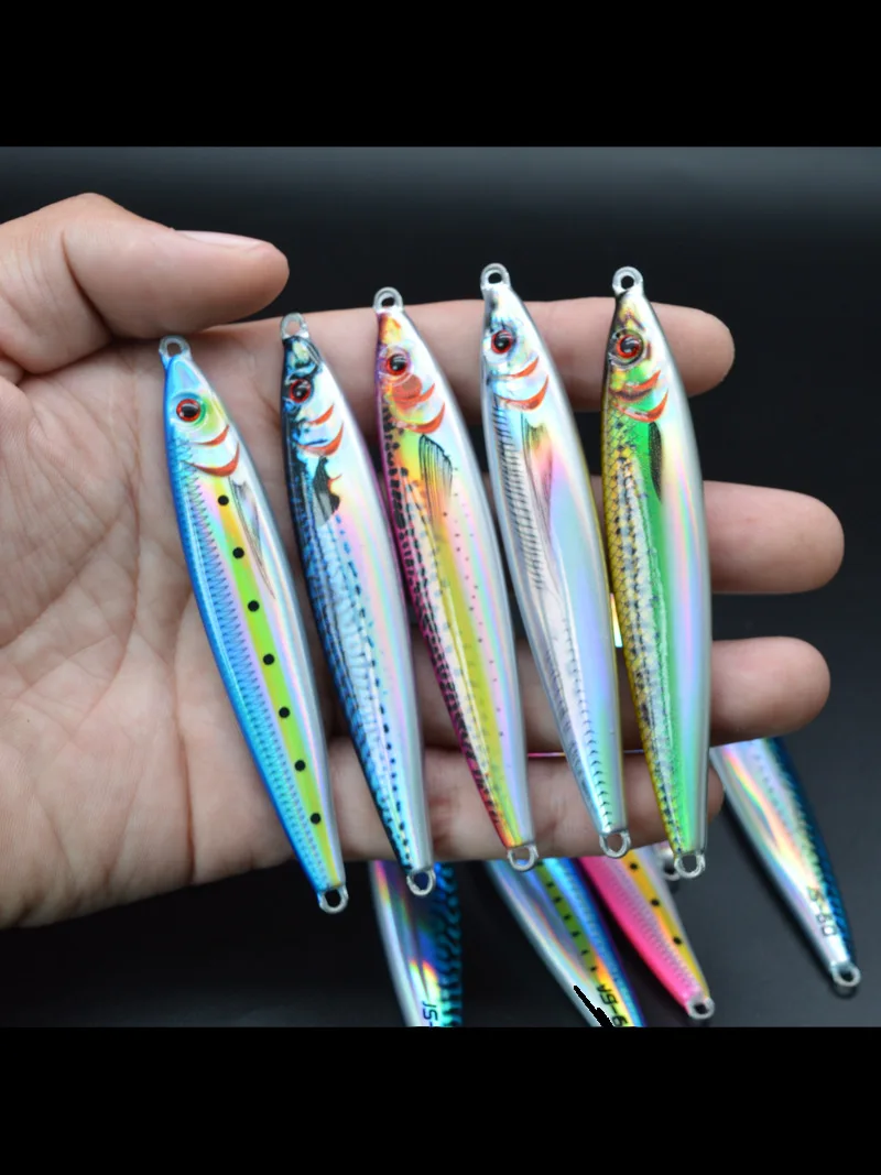 3D Printed Green Iron Plate 30g-60g Cast Perch Bait for Bass Fishing Targeted for Spanish Mackerel and Luya Lead Fish