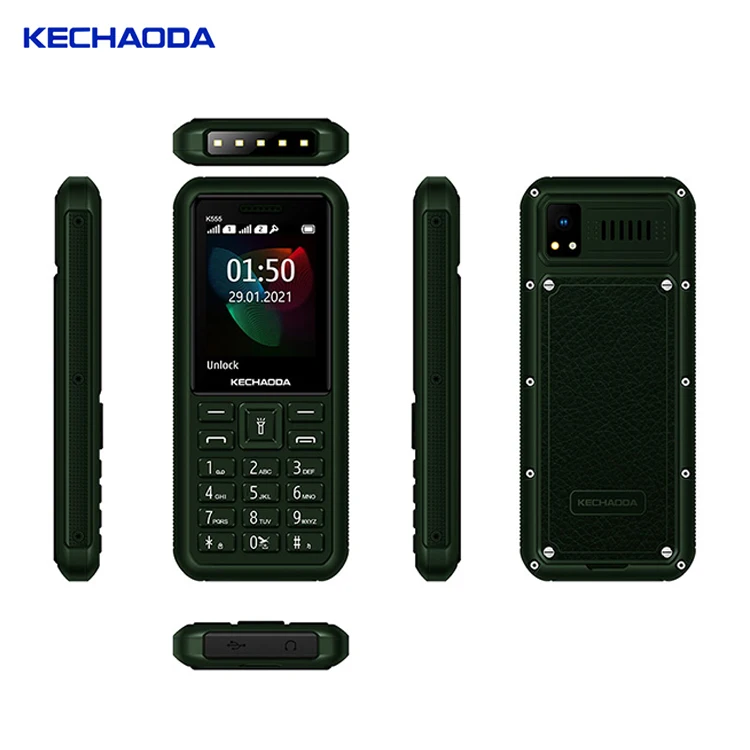 
KECHAODA K555 2500mAh dual SIM slim IP67 rugged waterproof 2G bar feature mobile phone 