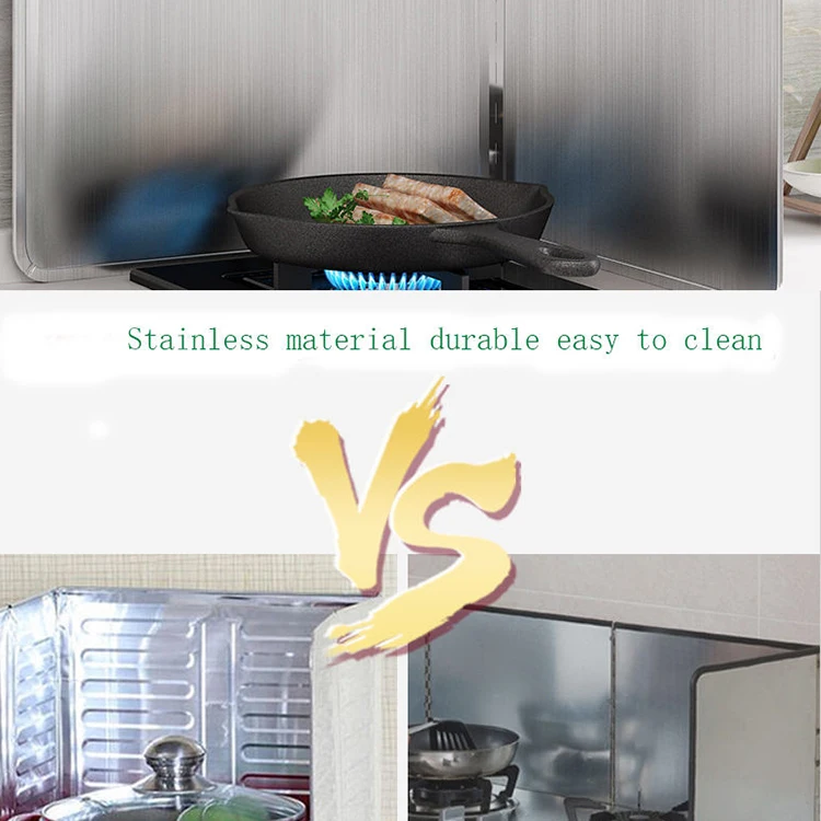 Stainless Steel Oil-proof Stove Splash-proof Shield Anti-oil Splash Baffle Splatter Cooking Screen