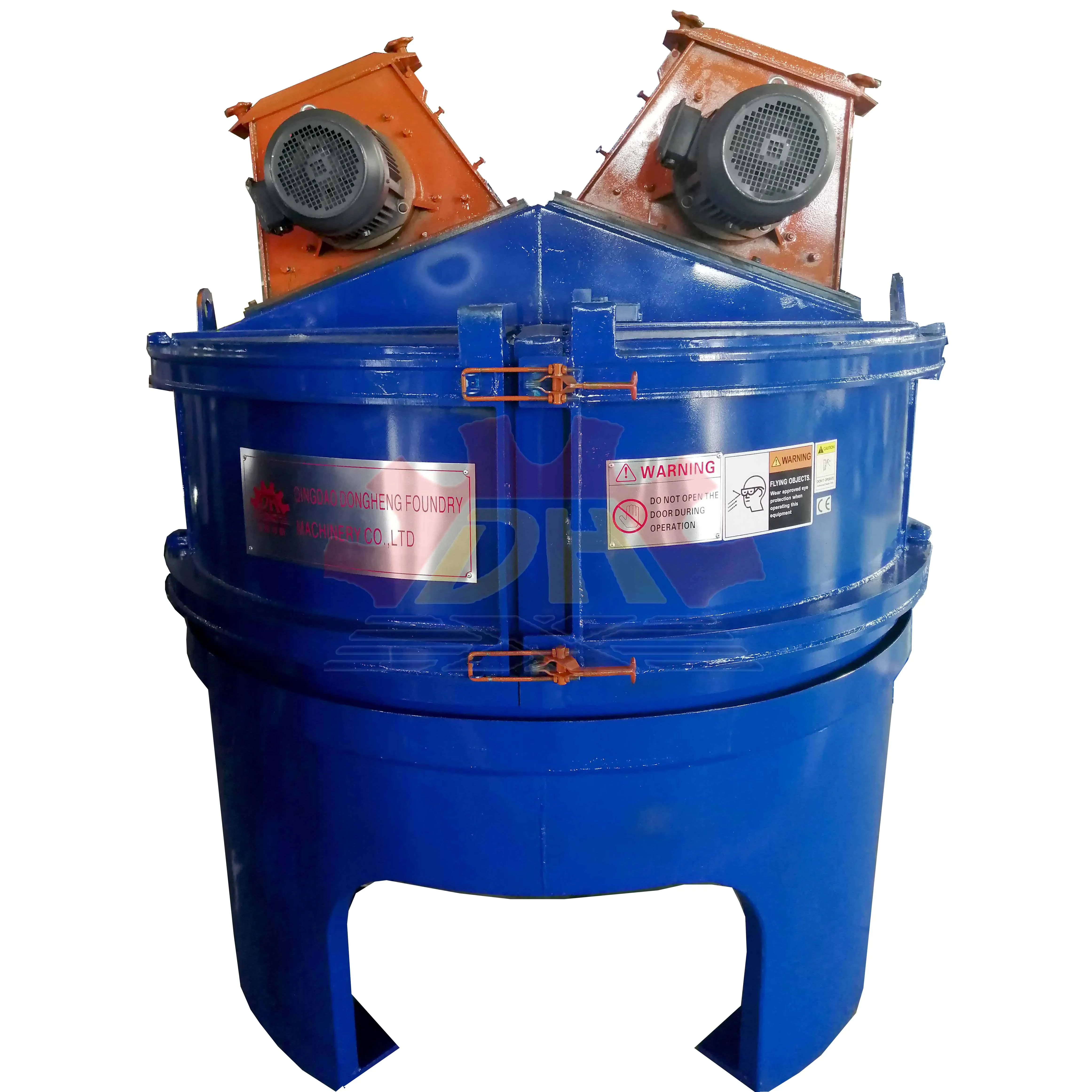 Double turntable Rotary Satellite Table Shot Blasting Machine for casting alloy wheel rim hub