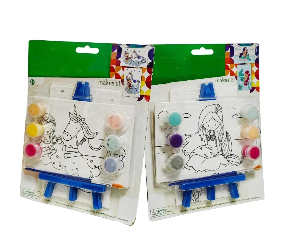 4X6 Inch Painting Canvas Set with Mini Easel