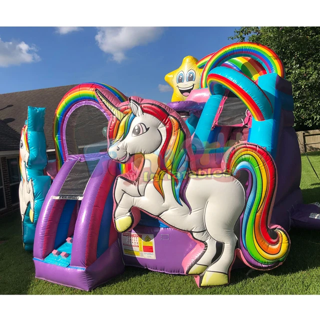 Unicorn commercial bounce houses Inflatable Bouncer bouncy castle