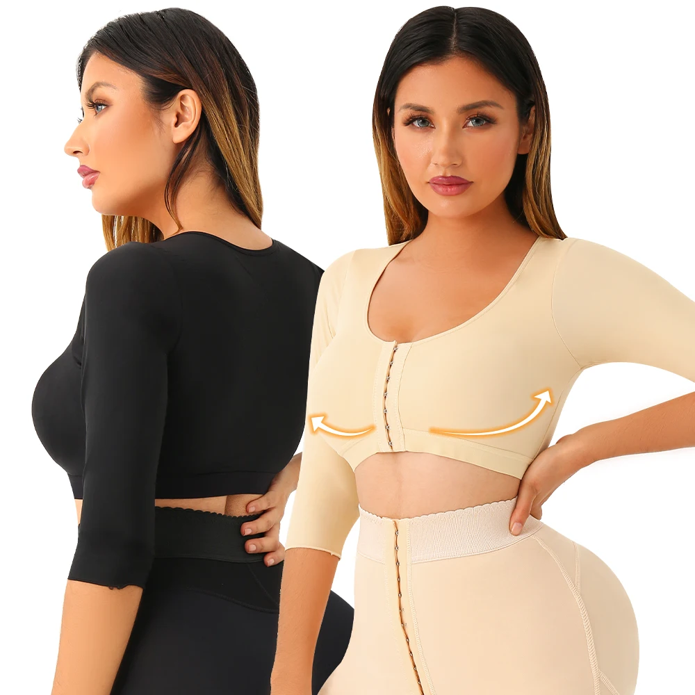 Women Post Surgery Bra Front Closure Compression Tank Top Posture Corrector Shapewear Arm Shaper