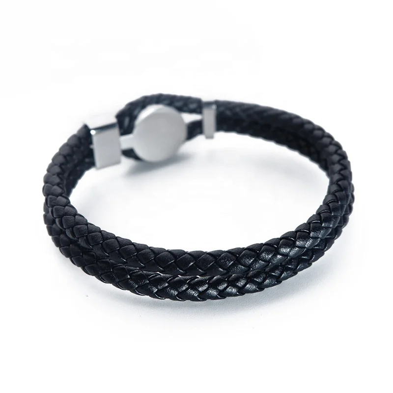 Брелок с якорем из нержавеющей стали, Двойная кожаная Ручная Веревка, портфель с логотипом на заказ, защелки для мужского браслета