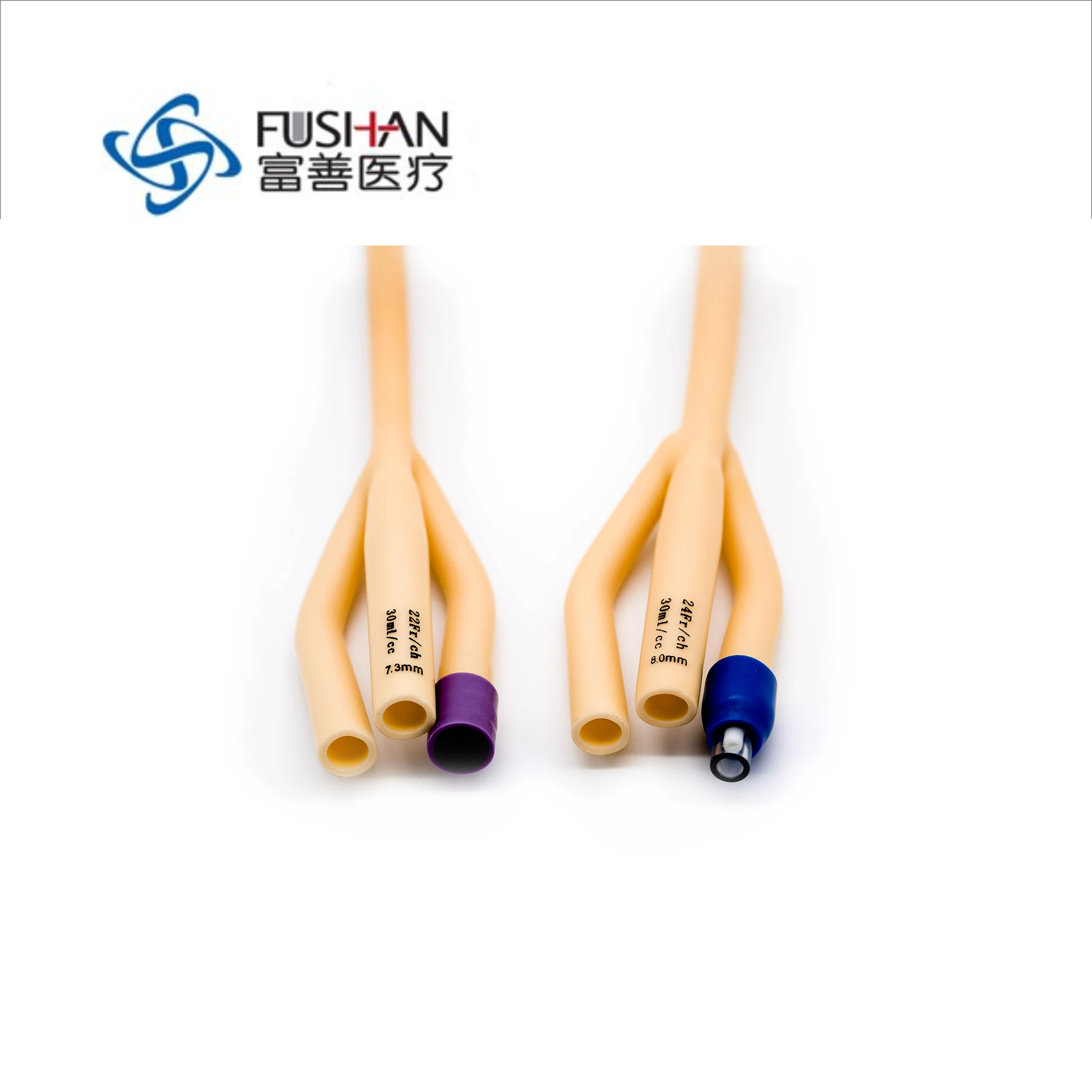 2-way Siliconized Foley Catheter Latex Suprapubic Catheter