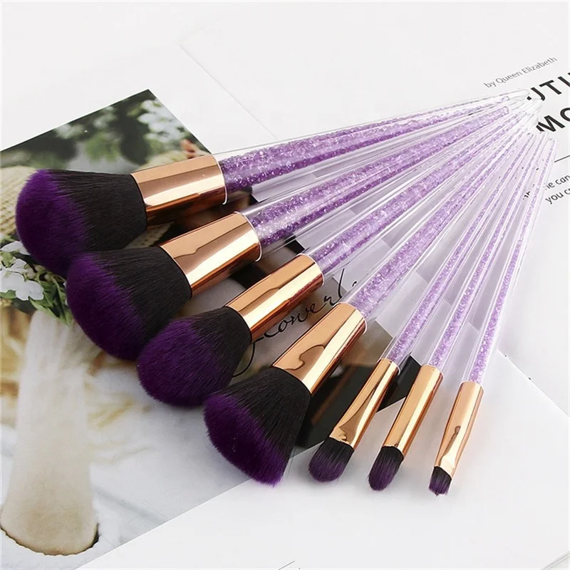 
New Design Cosmetic Makeup Brushes Customized 7Pcs Liquid Glitter Make Up Brushes Set 