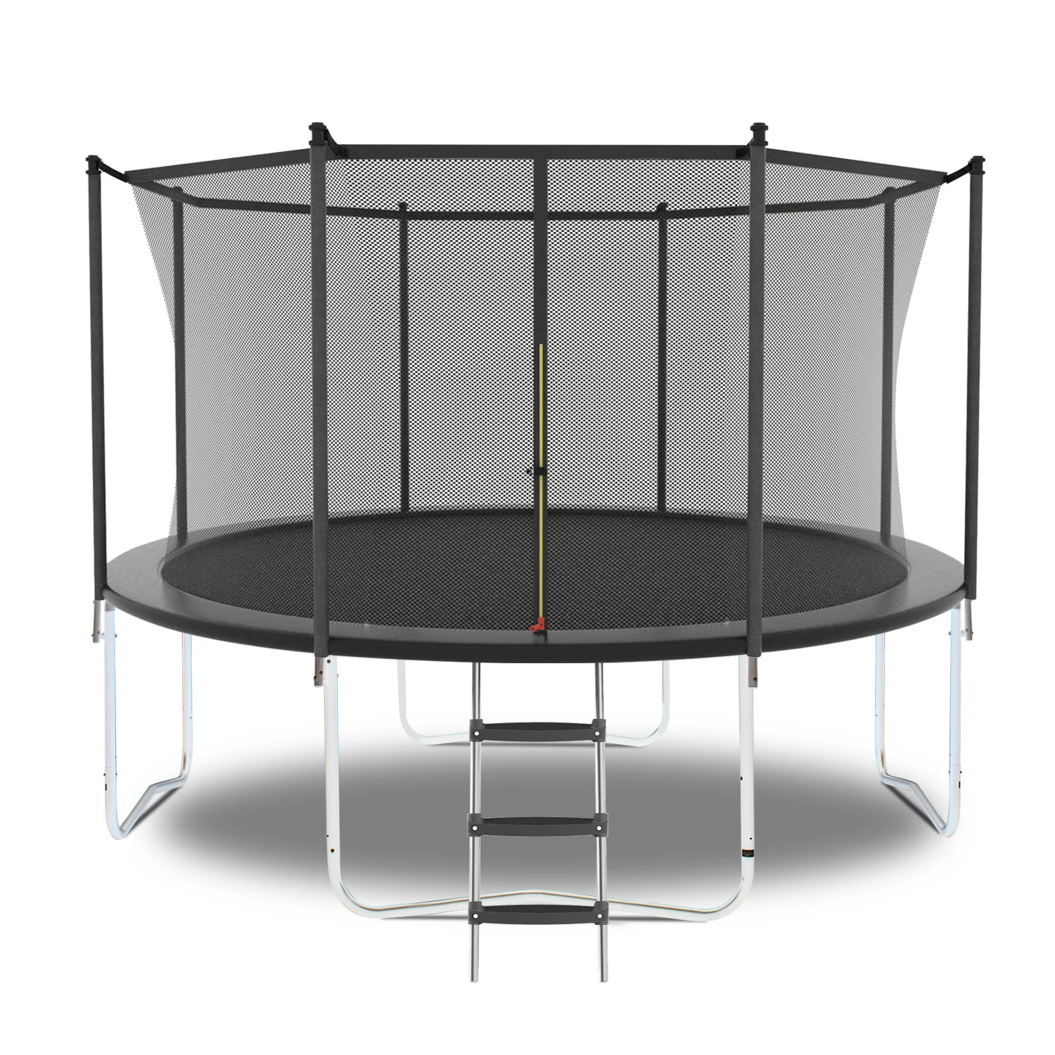 10ft открытый батут IUNNDS с сеткой, безопасный рекреационный батут