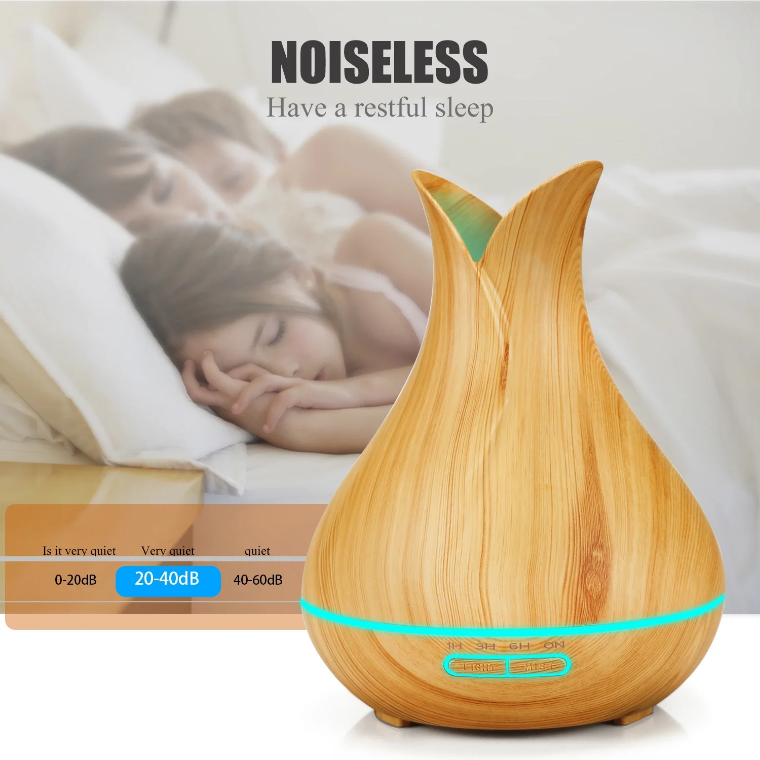 young living Wood Grain Ultrasound Aromatherapy  Mist Maker Essential Oil  Aroma DiffuserFor Home