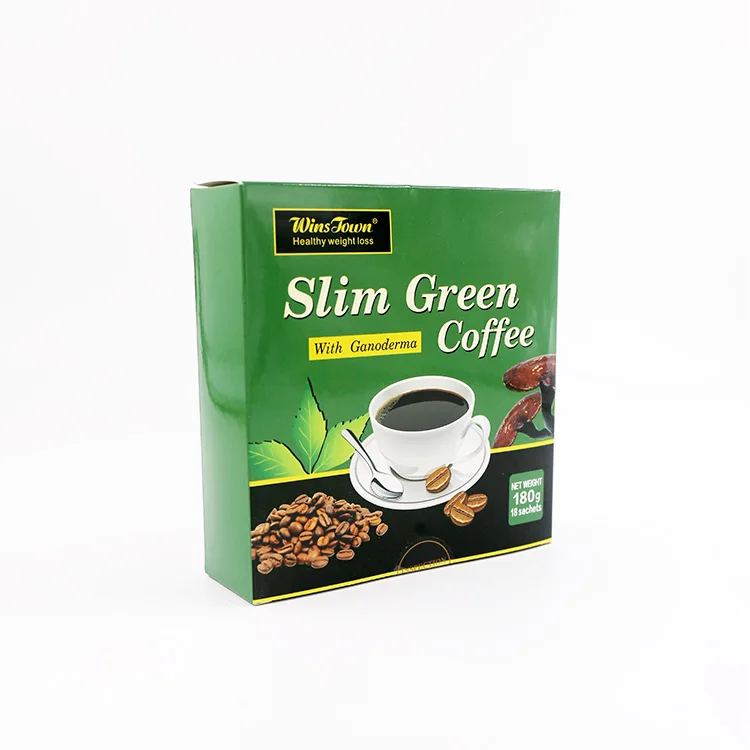 Slim green coffee natural herbs healthy Diet control Powder Instant weight loss Ganoderma coffee slimming
