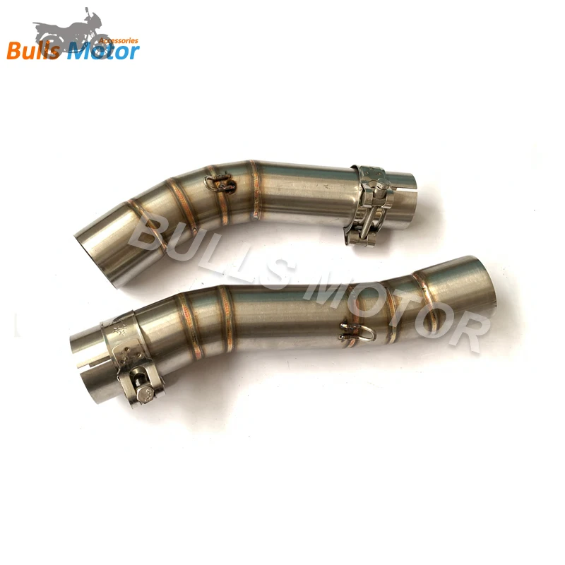 For YAMAHA R1 Exhaust Middle Link Pipe Dual Row Motorcycle Exhaust System Catalyst Remove Decat Pipe 2007 2008