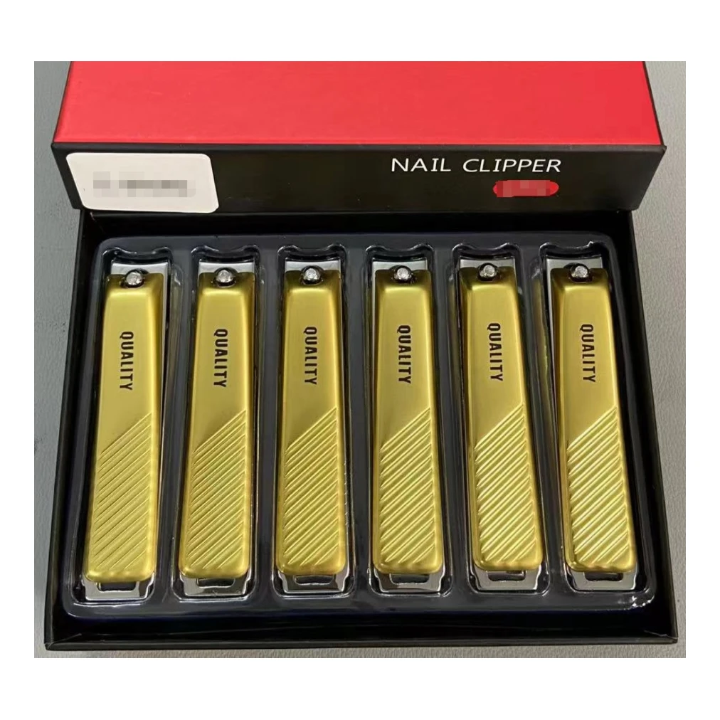 Nail Trimmers Wholesale 12pcs/box Manicure Set Pedicure Care Tools Popular Professional Gold Metal Alloy Nail Clipper Kit