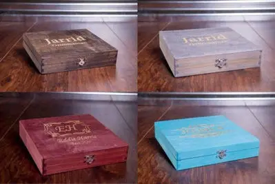 Custom Rustic Wood Cigar Box Personalized Gifts For