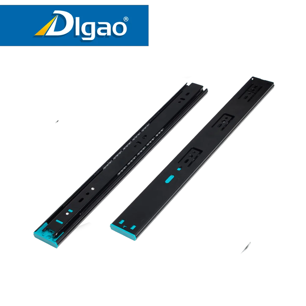Full extension galvanized drawer slides soft close hidden bottom mount ball bearing telescopic slide