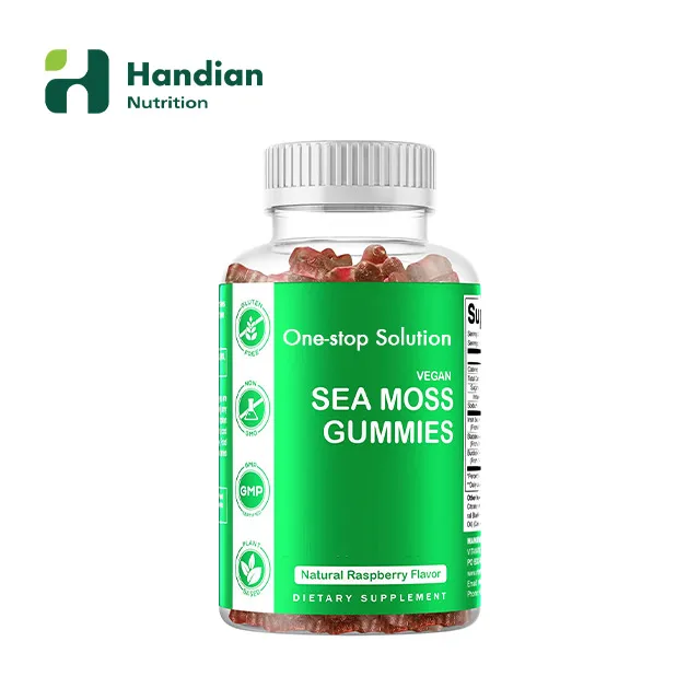 Irish Sea Moss Gummies 60 Vegan Gummies Made with Bladderwrack Burdock Root Seamoss Supplement