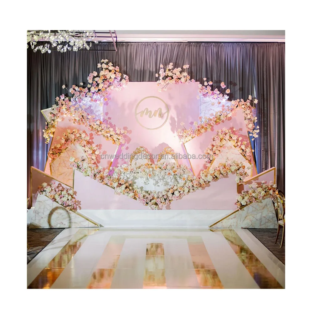 Newly Arrival White Wedding Acrylic Backdrop Decoration Wedding Props