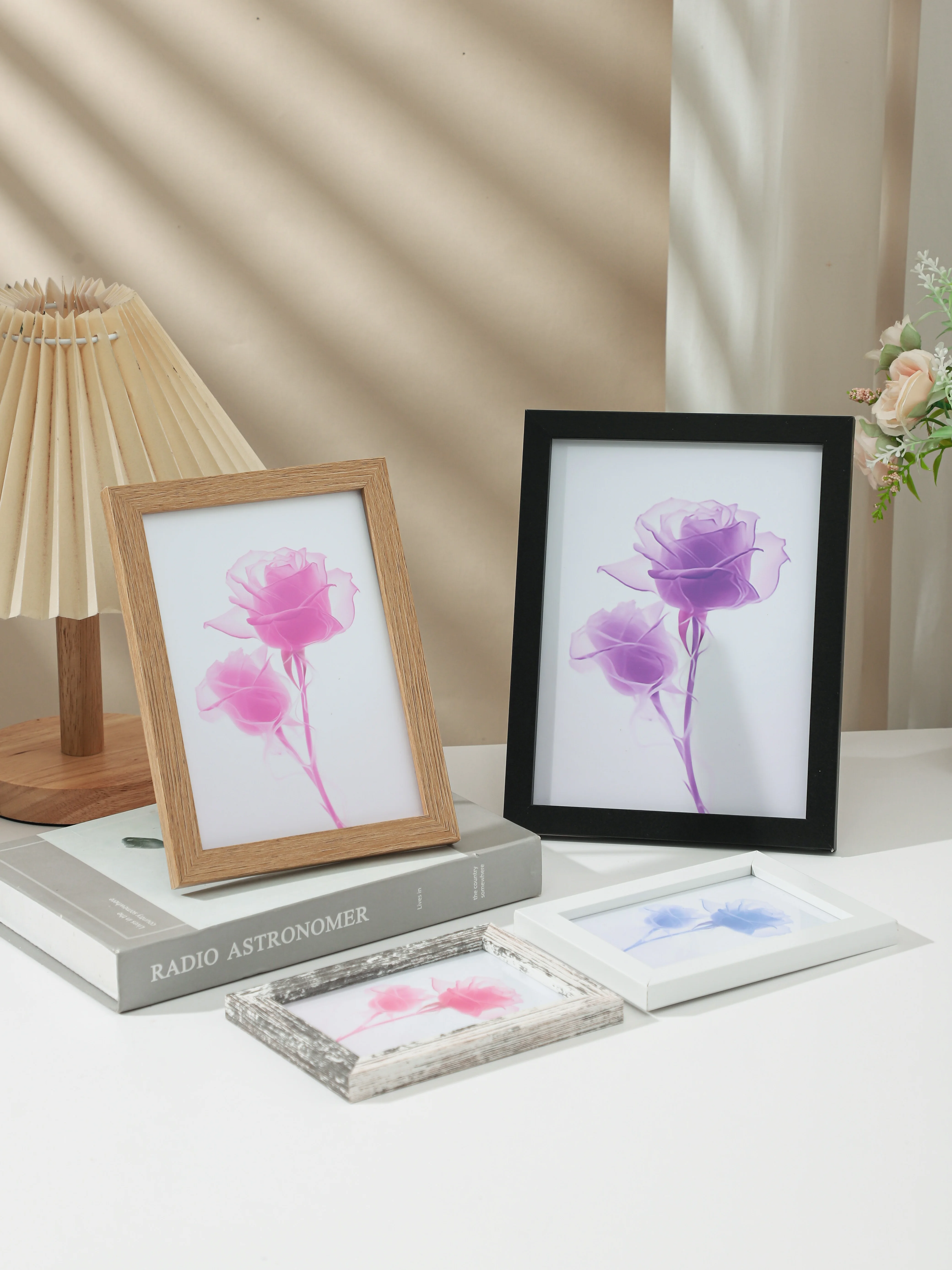 Factory customized creative design  5*6 6*7 7*8 8*10 A4 A1,A2,A3,certificate black White Poster picture wood photo frame