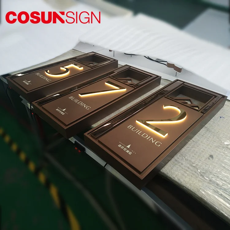COSUN современный дом название пластины дизайн стальной светодиодный свет дома