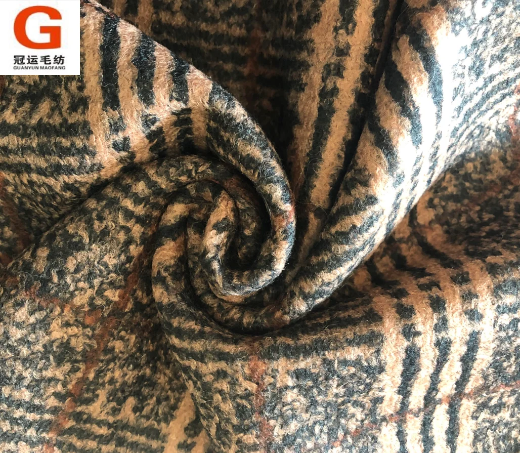 Высококачественная Клетчатая Шерстяная флисовая трикотажная акриловая шерстяная ткань для зимы