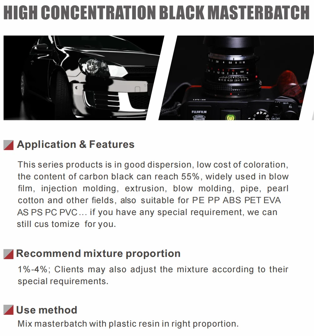 pe color series masterbatch plastic granules pvc carbon black masterbatch film blowing