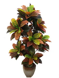 Outdoor decorative Artificial croton plants variegated plant beautiful leaf garden croton bonsai tree