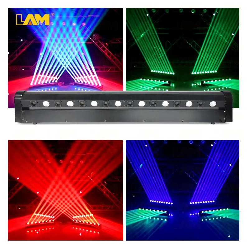 LAM 8 Eyes Laser 8 Beam Moving Head Lights RGB Color 8+8 Laser Beam Bar Moving Head Light for Night Club Disco