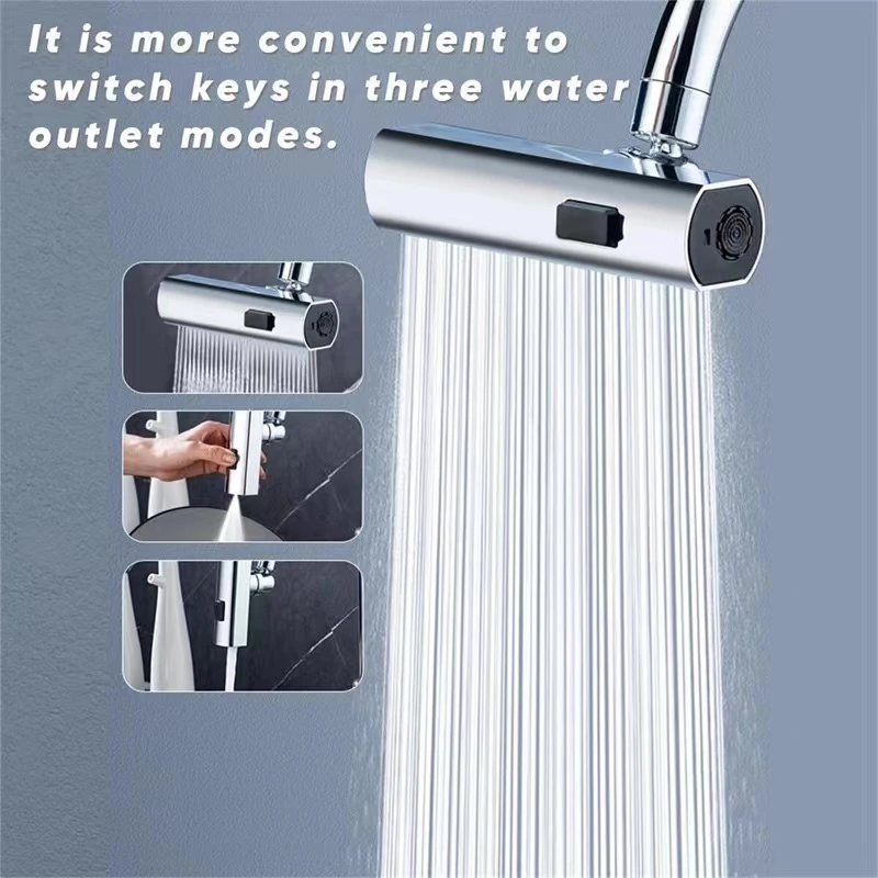 Universal Kitchen Faucet Spout Flying Rain Waterfall Outlet Spinny Frother Adapter Splash Protector Kitchen Faucet Accessories