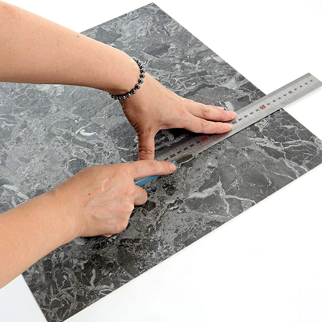 Durable high gloss sticker flooring marble tile PVC sticker  floor stickers self adhesive (1600329657847)