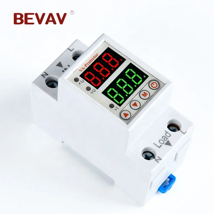 Din-рейка 63 а 230 В, регулируемая защита от перенапряжения, защита реле, автоматическая защита от перенапряжения