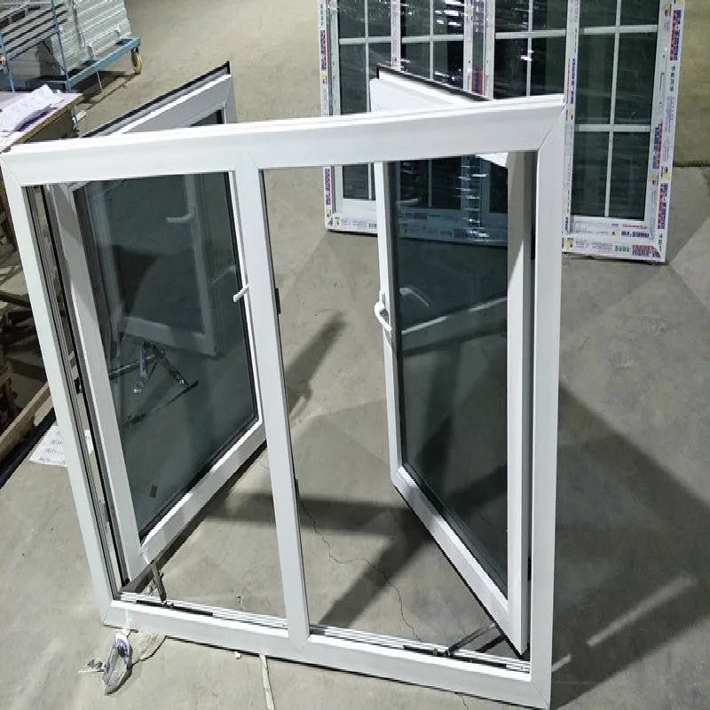 French style white frame hot sales low price upvc glazed casement windows