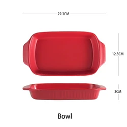Baking Dishes Different Color Oven Safe Rectangle Pan Bakeware New product Popular Nice Quality Heat Resistance Ceramic Plate Dish Euro