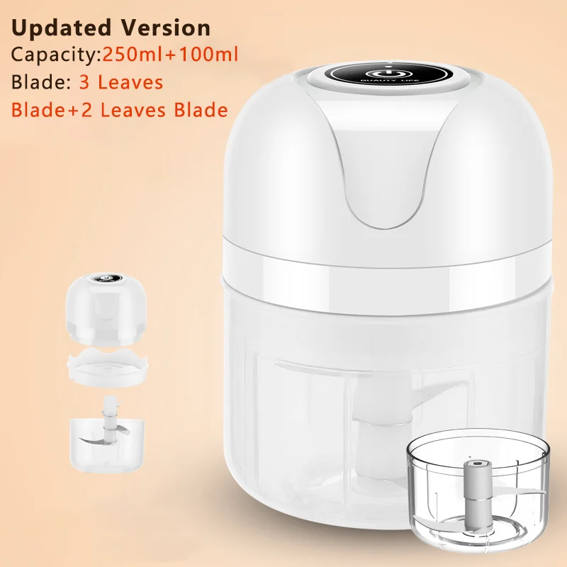 Usb Rechargeable Portable Electric Rechargeable Food Processing Machine For Baby Food Meat Garlic Mini Food Chopper Blender