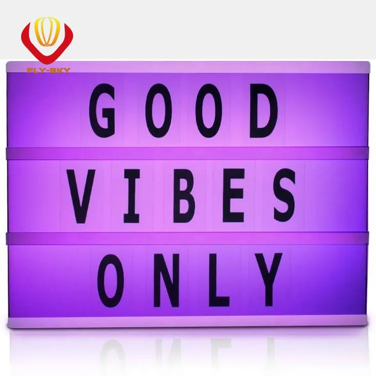 Cinema Light Box A4 Size DIY LED Message Board with 96 PCS Numbers Symbols for Birthday,Wedding,Anniversary,Christmas deco.